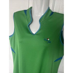 Under Armour Shirt Green M Sleeveless Tank HeatGear Golf UA Woman Medium NEW